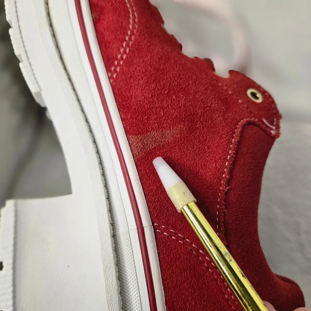 Skechers Jammers Heritage Red Suede Platform Sneakers Womens 10 Retro 74360